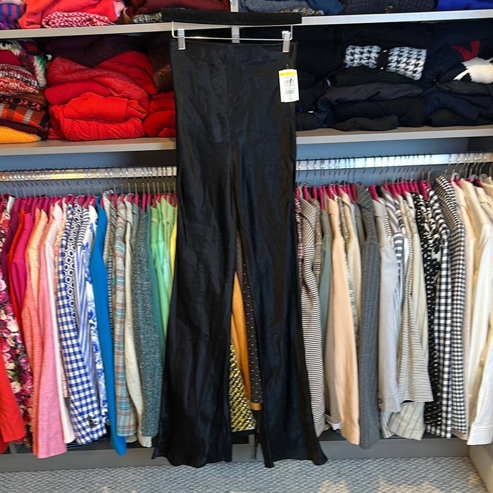 Sophie Rue black satiny pants size XS NWT